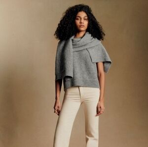 Sezane Marianne Scarf in Mid Heather Gray NEW